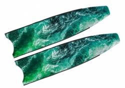 leaderfins bi fins camo ocean 2021 pure carbon blades 1  large