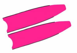 leaderfins bi fins fuxia 2021 pure carbon blades  large