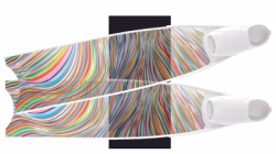 leaderfins rainbowline fins set semi transparent limited edition 2  large