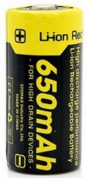 nitecore rcr123a rechargeable li ion battery 650mah 37v nl166  large